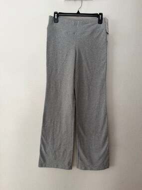Bubblelime Women's Gray Cotton Spandex Fold Over Waistband Flare Lounge Pants